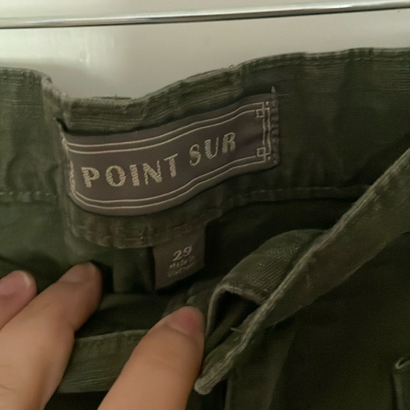 J. Crew Point Sur Olive Green Wide-Leg Women's Crop Pants Size 29 - Picture 3 of 3